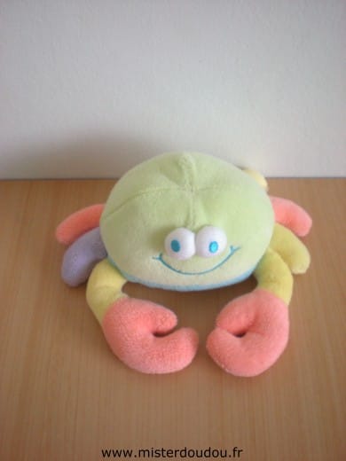 Crabe Vert jaune rose mauve Jollybaby