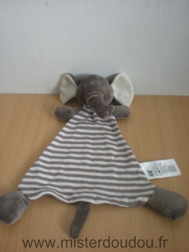 Eléphant Rayé écru marron H et m