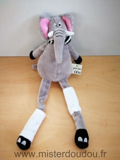 Eléphant Gris rose Les petites marie