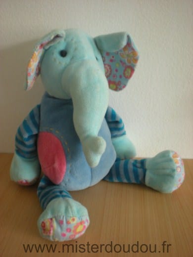 Eléphant Bleu rose Maxita