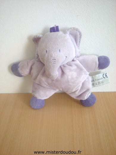 Eléphant Mauve Soft friends