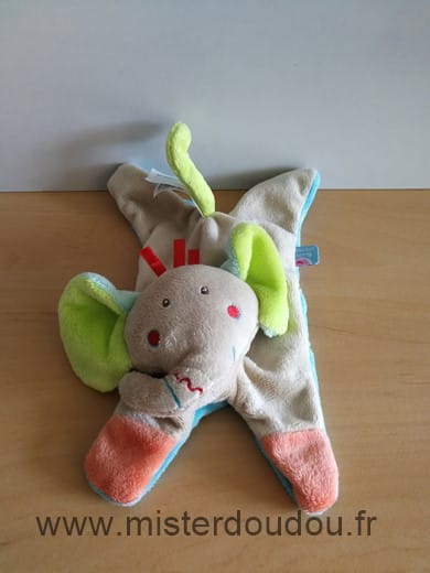 Eléphant Beige bleu Sucre d orge