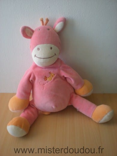 Girafe Rose, motif oiseau Amtoys