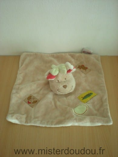 Girafe Beige noeud vert Bengy