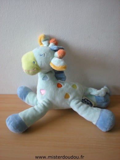 Girafe Bleu vert Mots d enfants