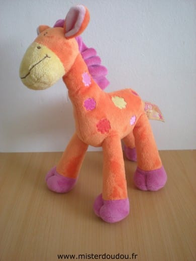 Girafe Orange fleurs roses Orchestra