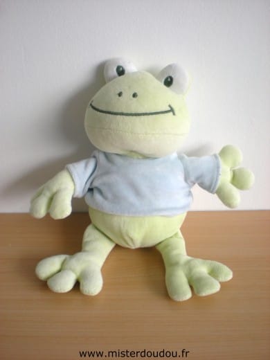Grenouille Vert tshirt bleu Bengy