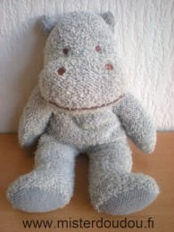 Hippopotame Gris tissus éponge Bengy