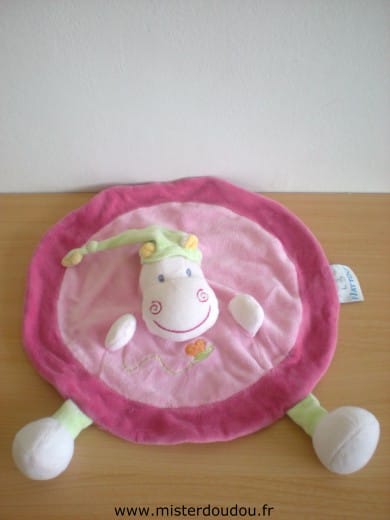 Hippopotame Rose bonnet vert Nattou