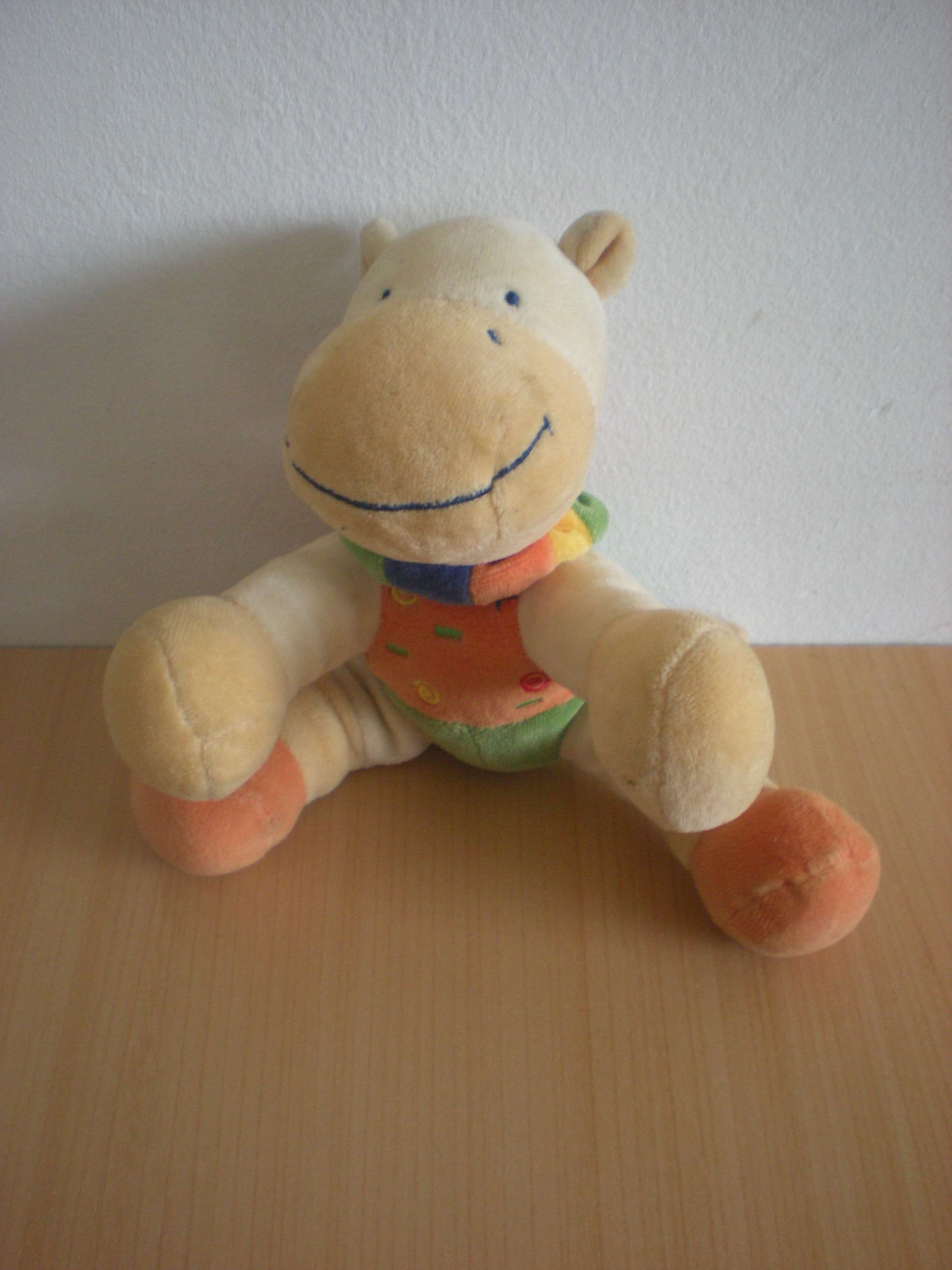 Hippopotame Beige vert orange Nicotoy