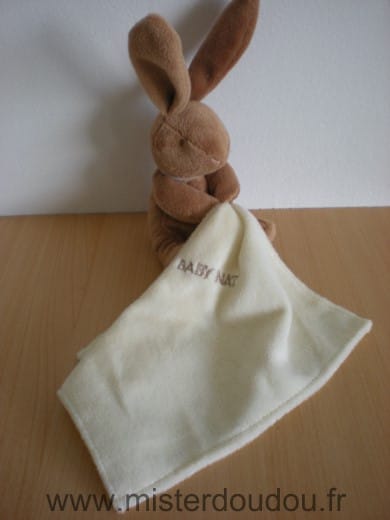 Lapin Marron mouchoir jaune Baby nat