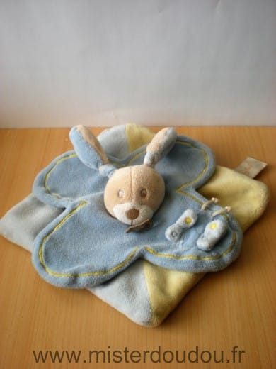 Lapin Milo bleu jaune Baby nat