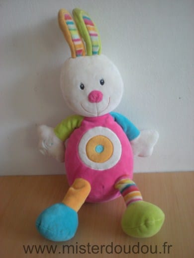 Lapin Rose vert jaune bleu Baby sun