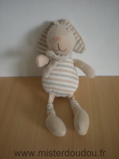 Lapin Rayé beige écru Dodo d amour