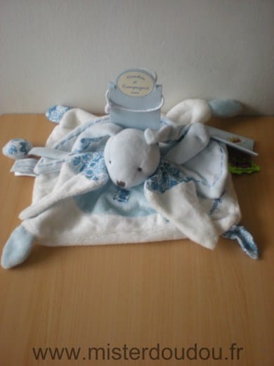 Lapin Blanc bleu Doudou et compagnie