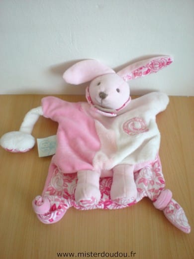 Lapin Rose blanc Doudou et compagnie