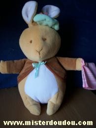 Lapin Beige marron blanc Eden