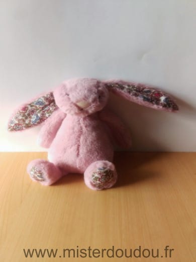 Lapin Rose fleurs Jellycat