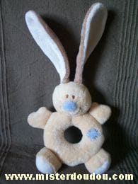 Lapin Beige carrés bleus Jollybaby