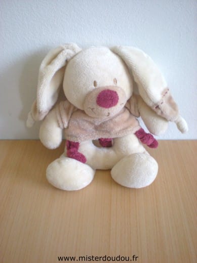 Lapin Beige ecru bordeau Kiabi baby