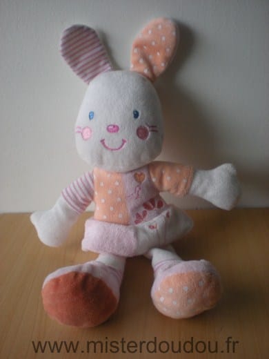 Lapin Rose blanc Kiabi baby