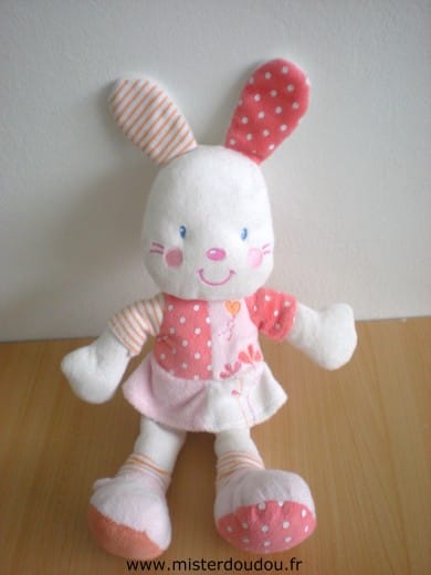 Lapin Rose blanc Kiabi baby
