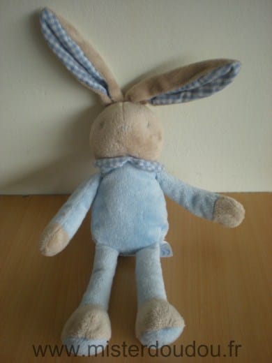Lapin Bleu beige vichy bleu Klorane