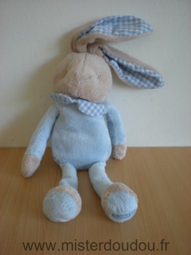 Lapin Bleu beige vichy bleu Klorane