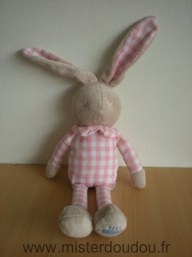 Lapin Rose carreaux blanc Klorane