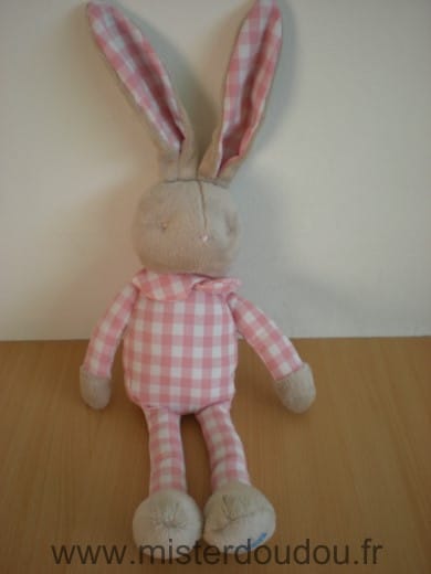 Lapin Rose carreaux blanc Klorane