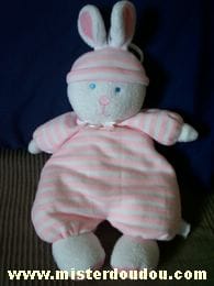Lapin Rayé rose-blanc Luminou