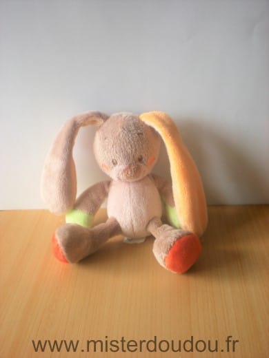 Lapin Beige orange vert Nattou