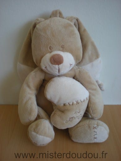 Lapin Beige tenant coeur Nicotoy