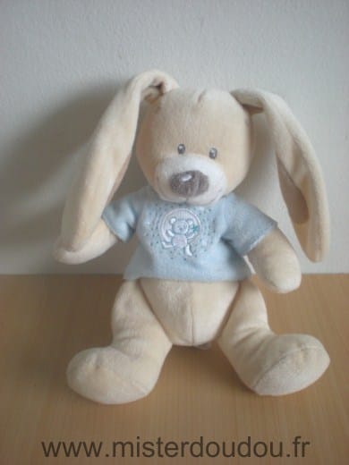 Lapin Beige tshirt bleu Nicotoy