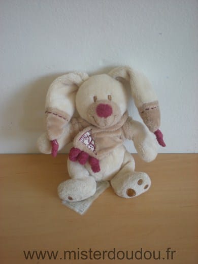 Lapin Ecru marron bordeau Nicotoy