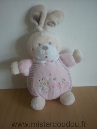 Lapin Rose motif lapin a b c Nicotoy