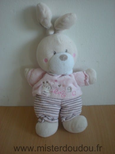 Lapin Rose motif lapin a b c Nicotoy