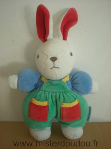 Lapin Beu salopette verte Nounours