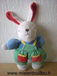 Lapin Bleu salopette verte Nounours