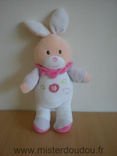 Lapin Mauve col rose Nounours