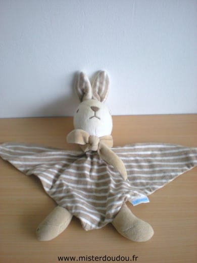 Lapin Rayé marron blanc Nounours