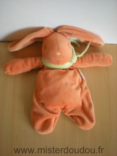 Lapin Orange foulard vert Pommette