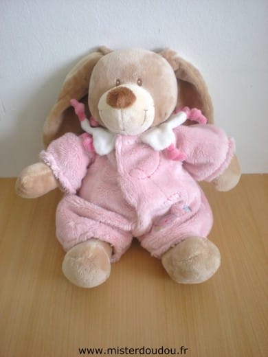 Lapin Beige combinaison rose Tex