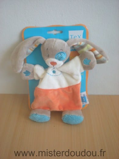 Lapin Orange blanc bleu beige Tex