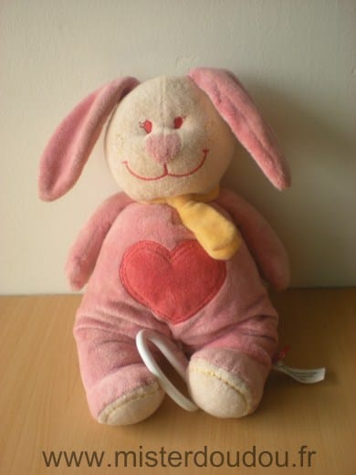Lapin Rose coeur rouge Tex