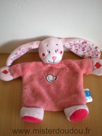 Lapin Rose motifs fleurs oiseau Tex