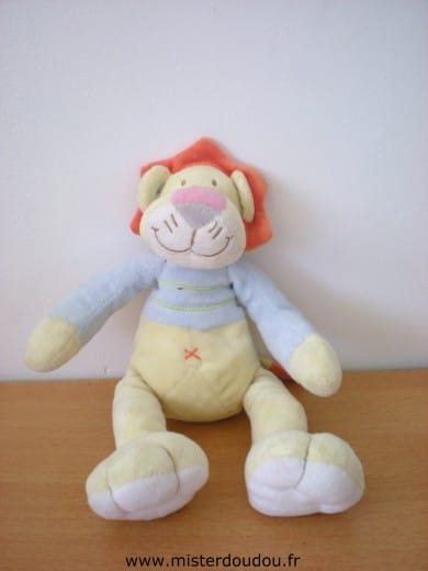 Lion Jaune bleu orange Mots d enfants