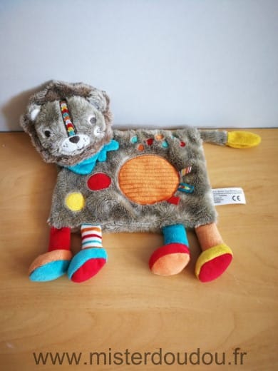 Lion Gris rond orange simba Nicotoy