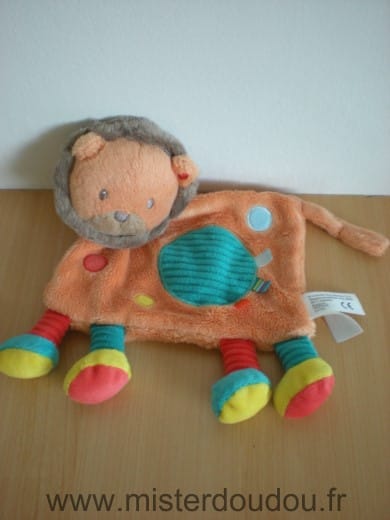 Lion Simba orange rond bleu Nicotoy