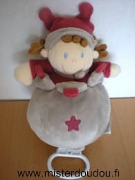 Lutin Poupée bordeau gris Kiabi baby